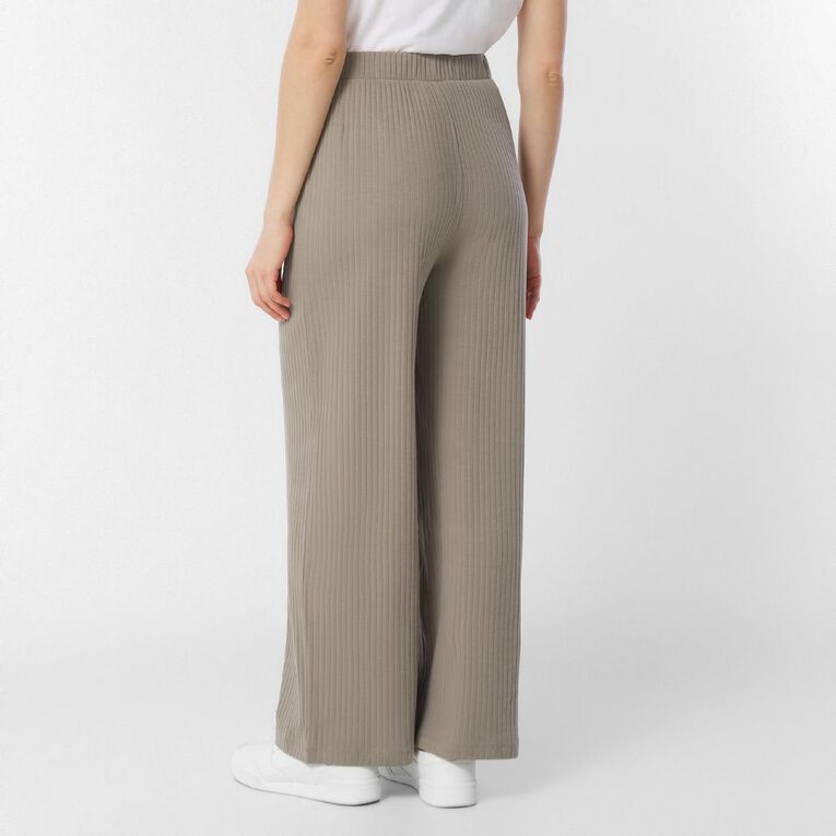 H&H Women's Wide Rib Pull On Pants, Brown Light, hi-res