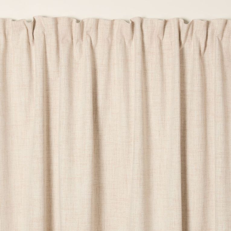 Living & Co Vienna Curtains Natural 150-230cm Wide/205cm Drop, Natural, hi-res