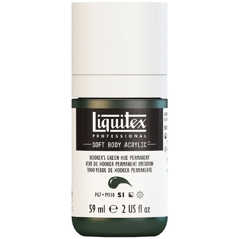 Liquitex Soft Body Acrylic 59ml Hookers Green Hue S1, , hi-res