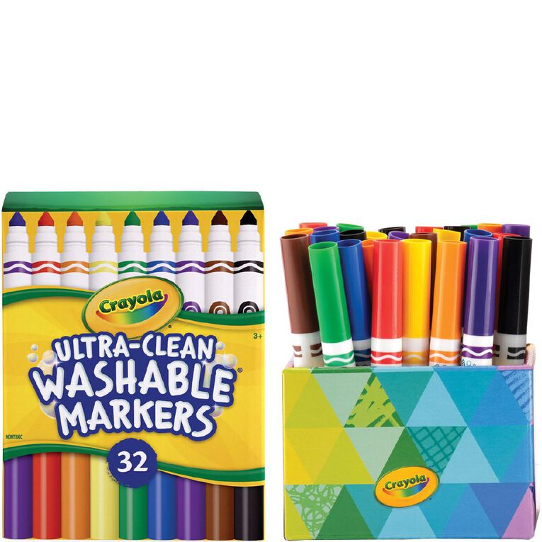 Crayola 32 Pack Classic Ultra-Clean Washable Broadline Marker Deskpack, , hi-res