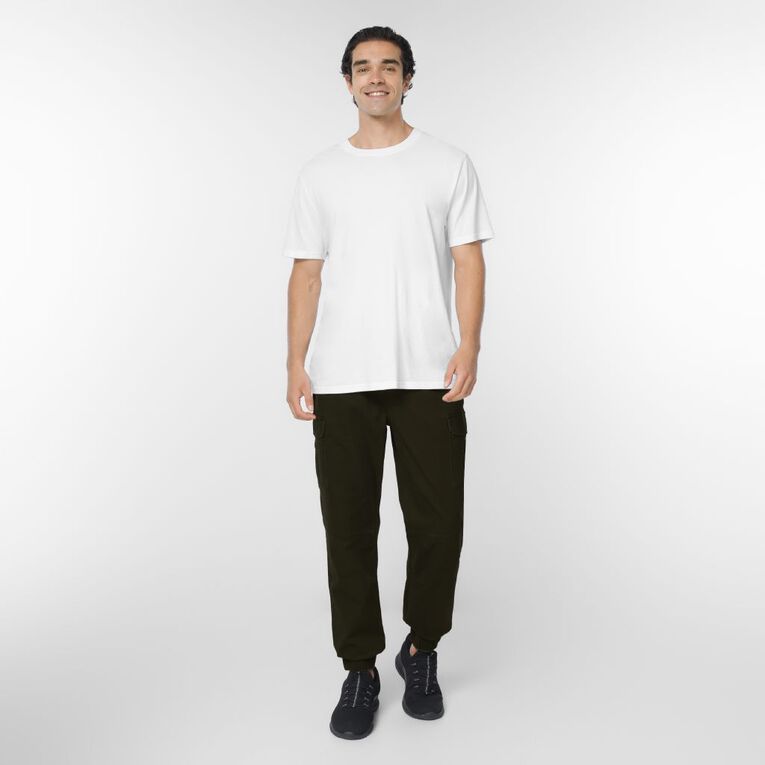 H&H Men's Elastic Waist Cargo Joggers, Green Dark, hi-res