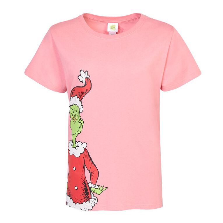 The Grinch Women's Christmas Tee, Pink Mid, hi-res