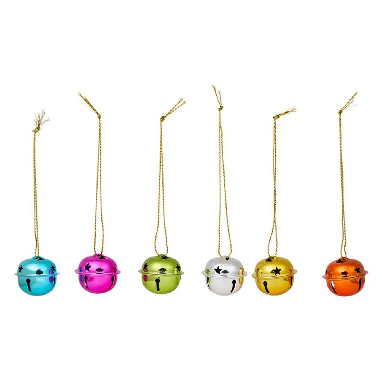 Wonderland Jingle Bells Christmas Tree Decoration Assorted 12 Pack, , hi-res