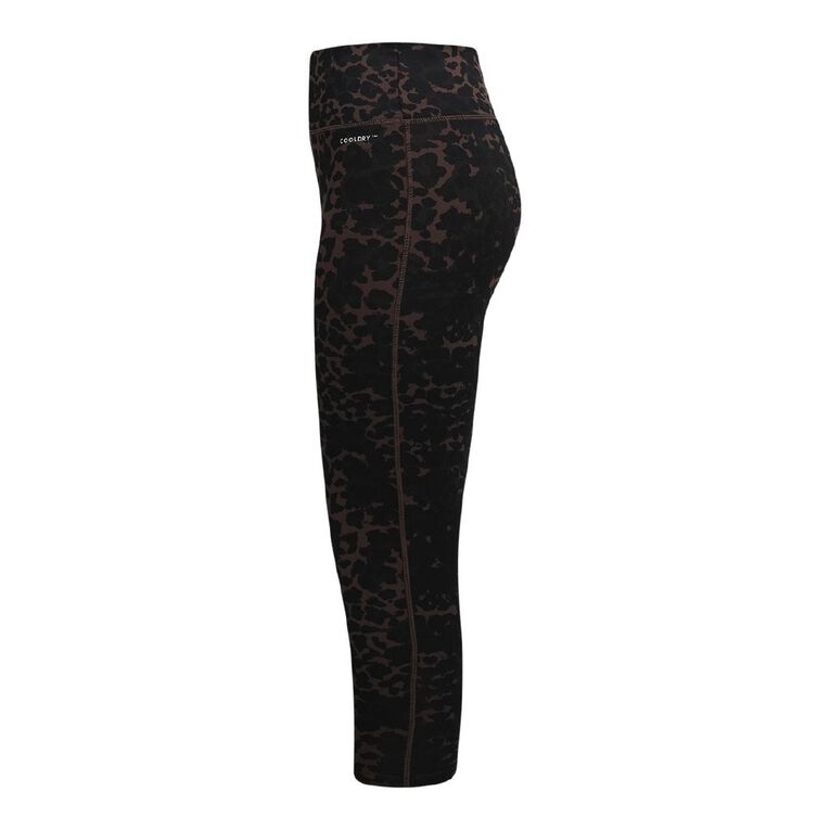 Active Intent Women's Active Printed Ankle Leggings, Brown Dark, hi-res