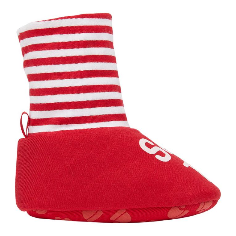 Young Original Infants' Santa Baby Xmas Bootie Socks, Red, hi-res
