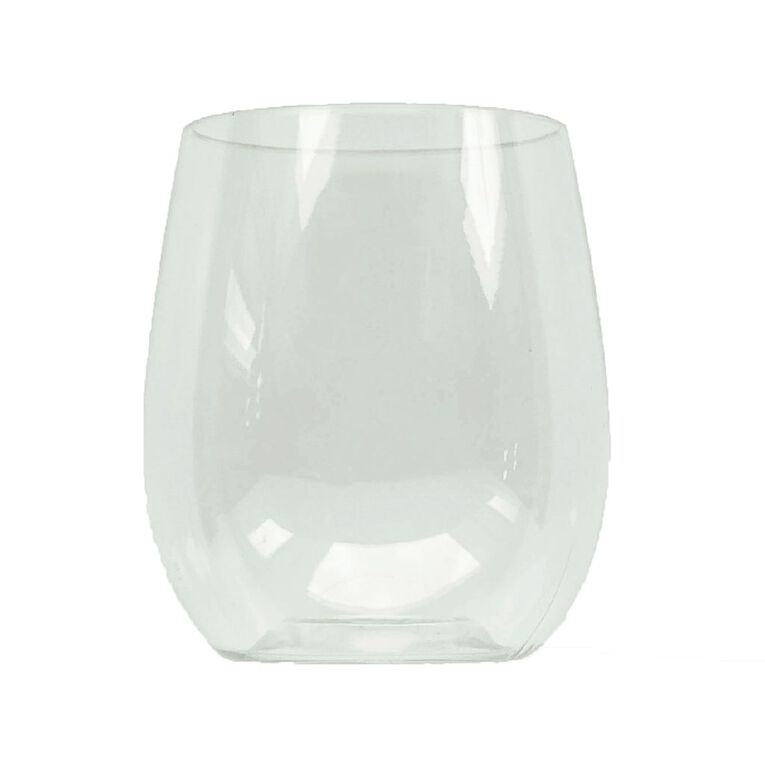 surv plastic stemless wine glass 350mls 6 pack the warehouse