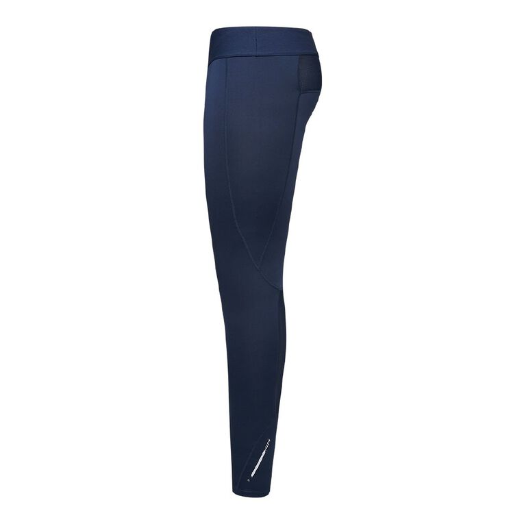 Active Intent Men's Fleece Compression Pants, Blue Dark, hi-res