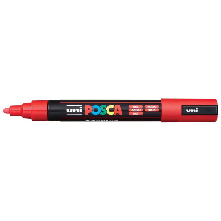 Uni Posca Marker 1.8-2.5mm Medium Red, , hi-res