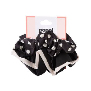 Poppi Contrast Scrunchies Black/White 2 Pack