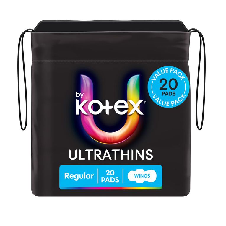 U By Kotex Feminine Pad Ultrathin Wing Regular, , hi-res