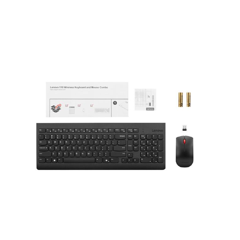 Lenovo 510 Wireless Combo Keyboard And Mouse Black, , hi-res