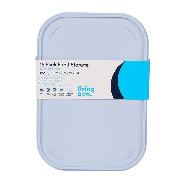 Living & Co Food Storage 15 Piece Set, , hi-res