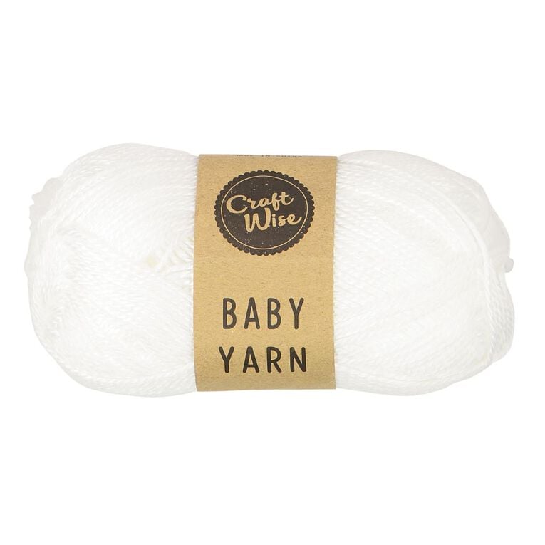 Uniti 4-ply Baby Acrylic Yarn White 50g, , hi-res