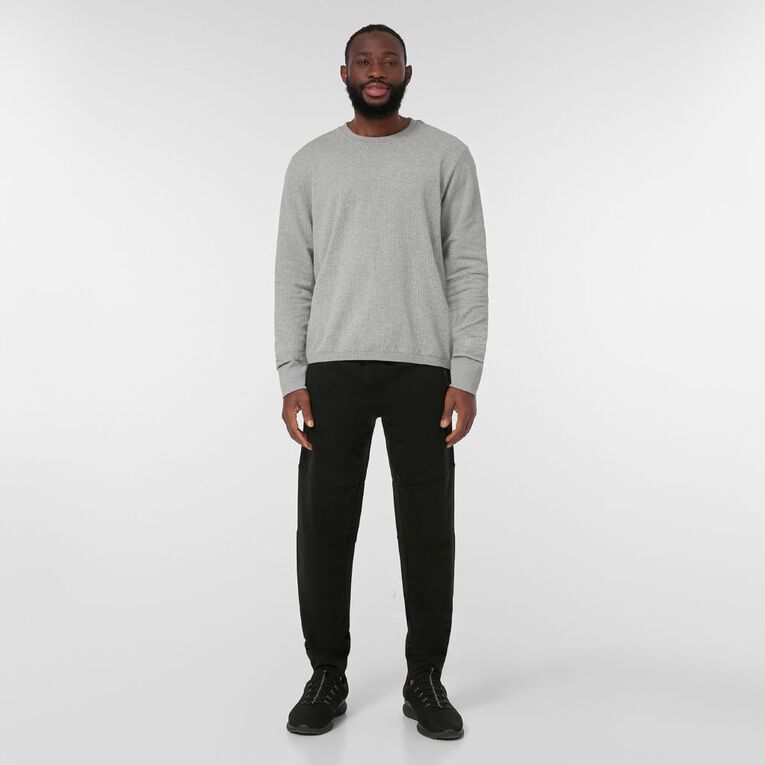 Active Intent Men's Longsleeve Seamless Top, Grey Mid, hi-res