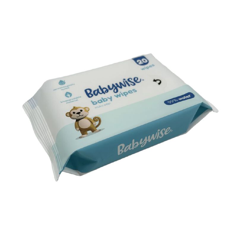Babywise Wipes 99% Water Fragrance Free 4 x 20 Pack, , hi-res