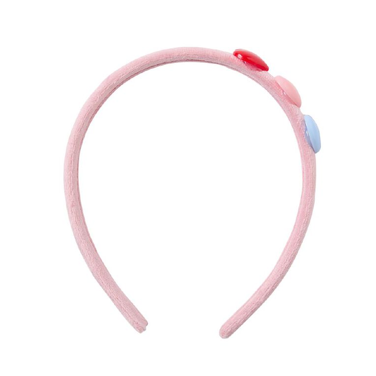 Poppi Headband Pink Hearts, , hi-res