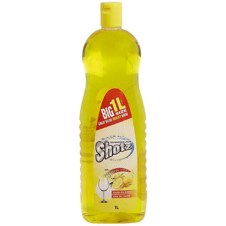 Shotz Dishwash Liquid Lemon 1L, , hi-res