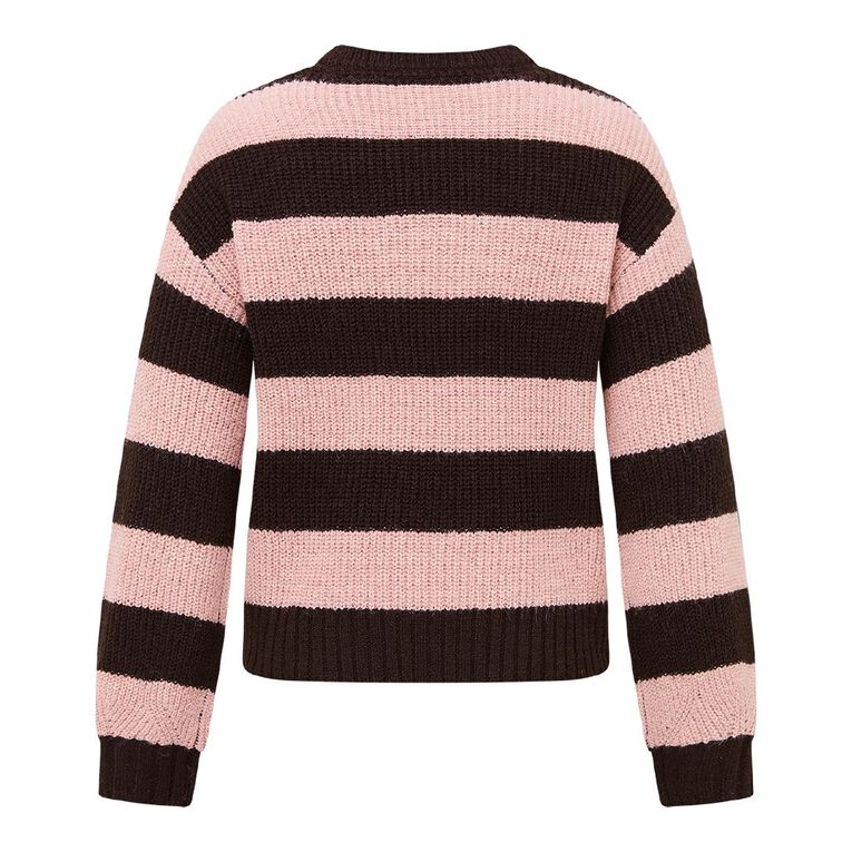 H&H Women's Billow Sleeve Crop Knit Jumper, Pink Mid, hi-res
