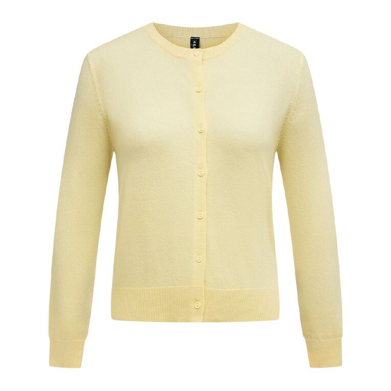 H&H Women's Essential Cardigan, Yellow Light, hi-res