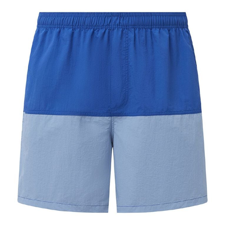 H&H Men's Nylon Spliced Boardshorts, Blue, hi-res