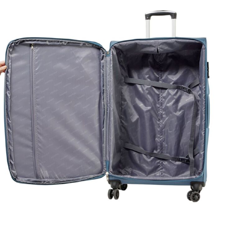 Wander Premium Soft Checked Suitcase 4 Wheel 77cm, , hi-res