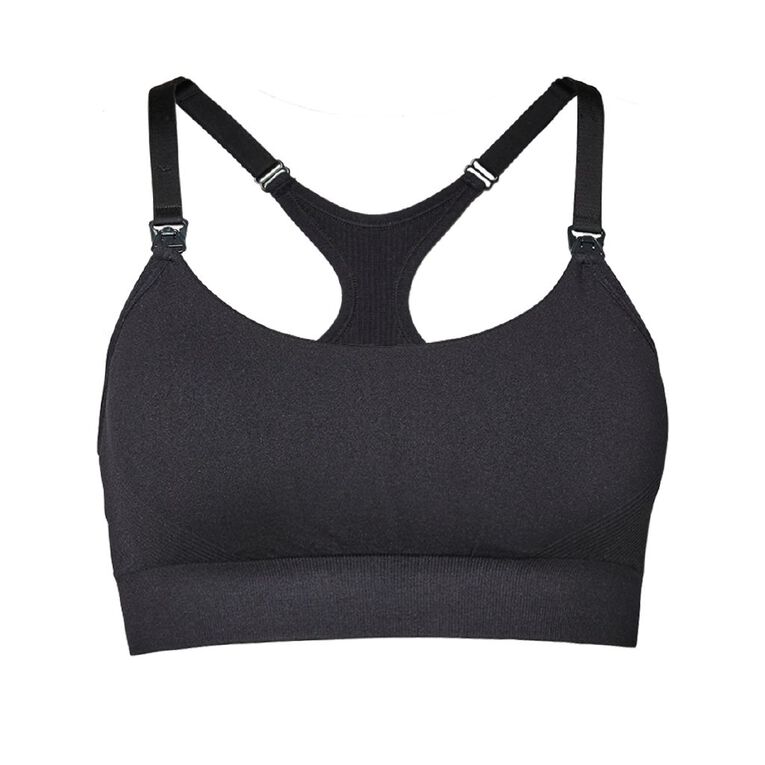 H&H Women's Racer Back Seamfree Maternity Bra, Black, hi-res