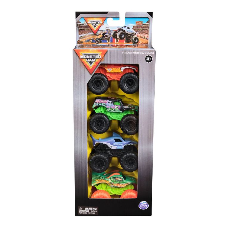 Monster Jam 1:72 Truck 4 Pack Set, , hi-res
