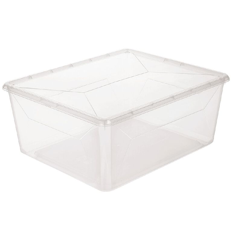 Living & Co Wardrobe Storage Clear 17.8L, , hi-res