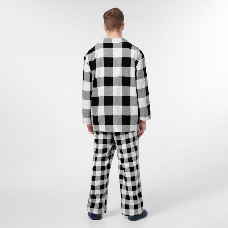 H&H Men's Flannel Pyjama Set White The Warehouse