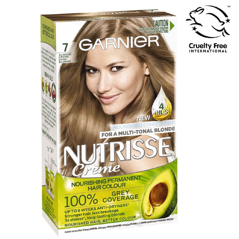 Garnier Nutrisse Permanent Creme Almond Creme Dark Blonde 7, , hi-res