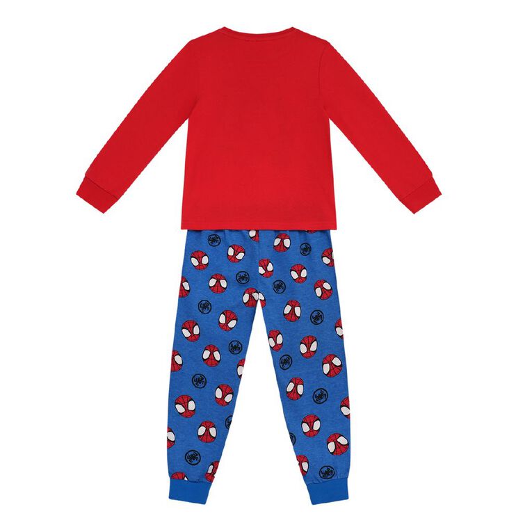 Spider-Man Boys' Long Sleeve Top and Pant Pyjama Set, Red Mid, hi-res