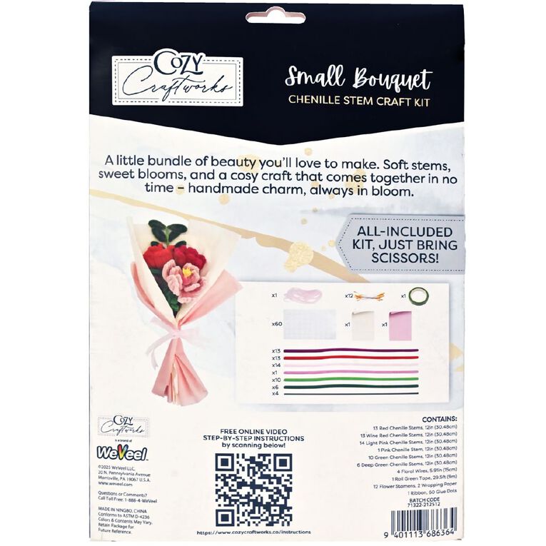Uniti Adults Chenille Stem Mini Rose Bouque, , hi-res