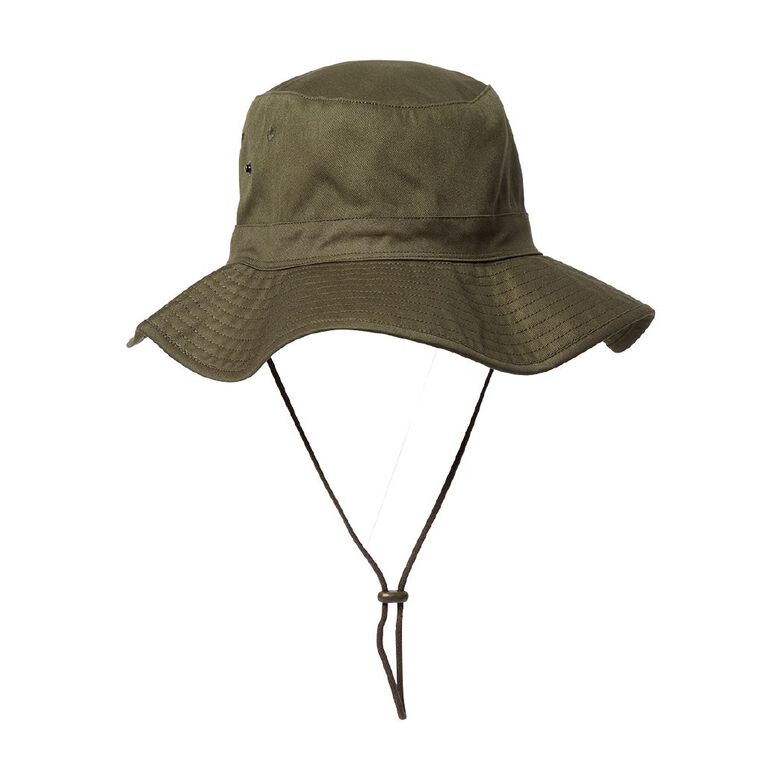 H&H Men's Button Cricket Hat, Khaki, hi-res