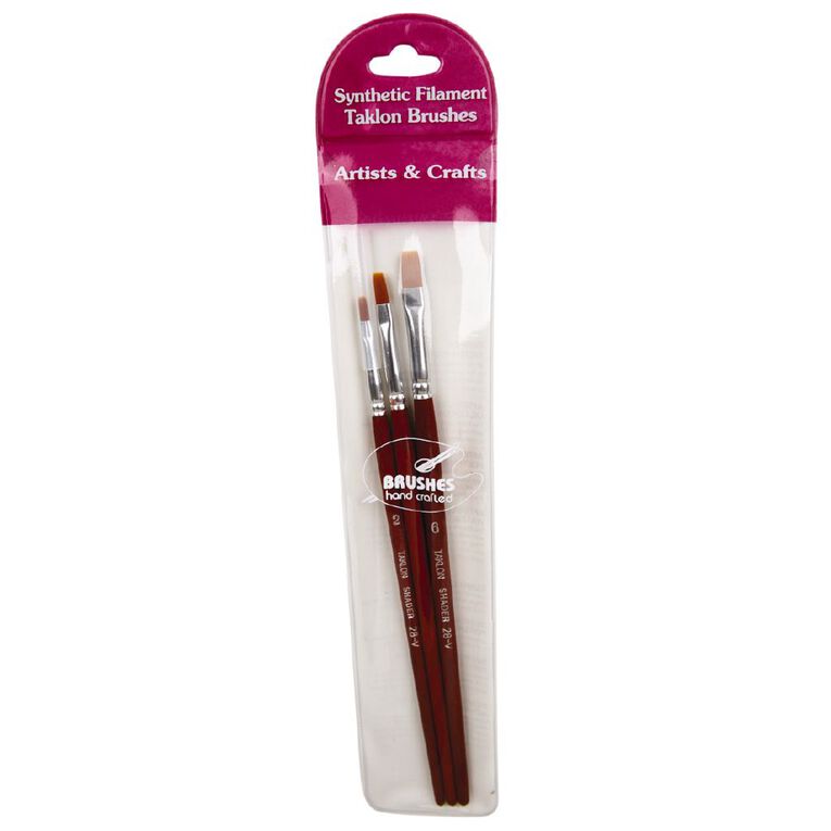 DAS Brush Set Das Synthetic Flat 3 Pack Gold, , hi-res