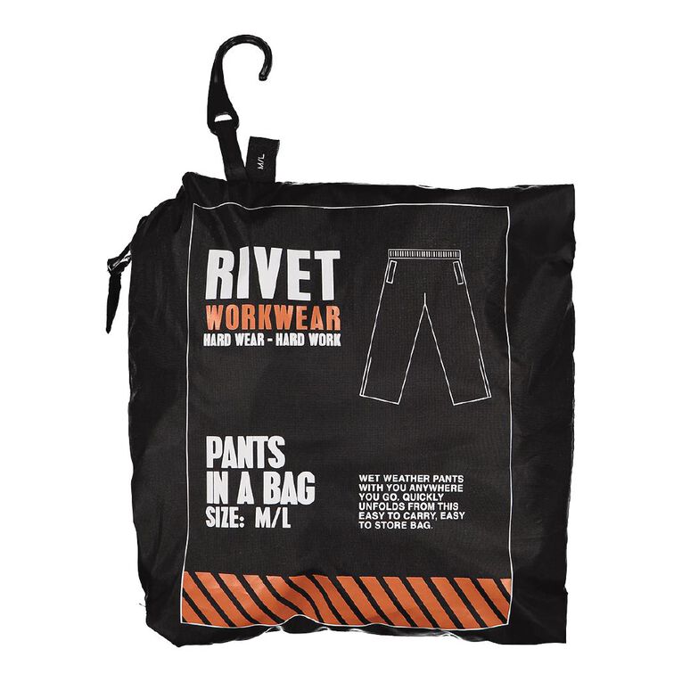 Rivet Pants in a Bag, Black, hi-res