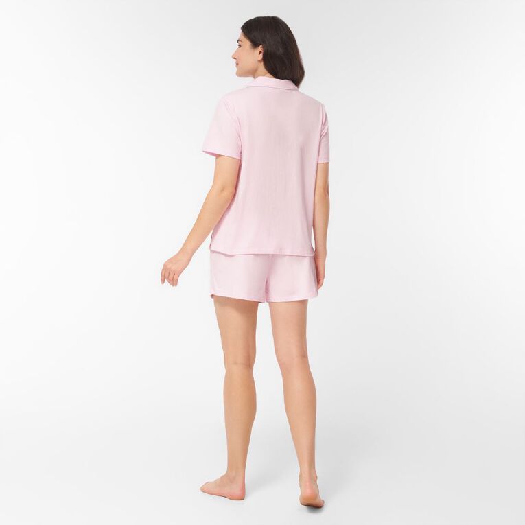 Wicked Women's Button Through Pyjama Set, Pink Light, hi-res