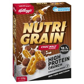 Kelloggs Nutrigrain High Protein Choc Malt 500g