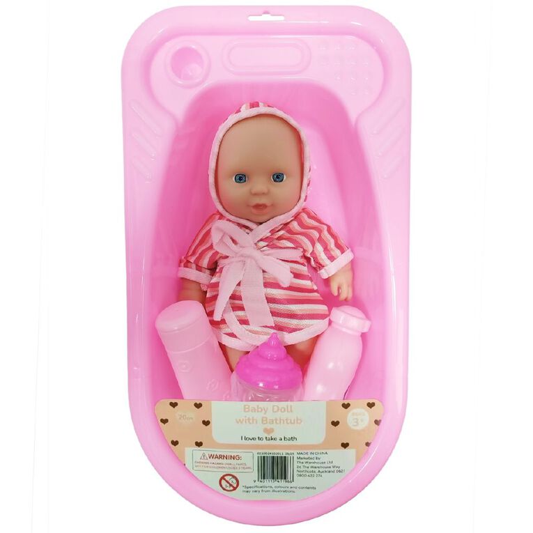 Baby Doll 20cm With Bathtub Assorted, , hi-res