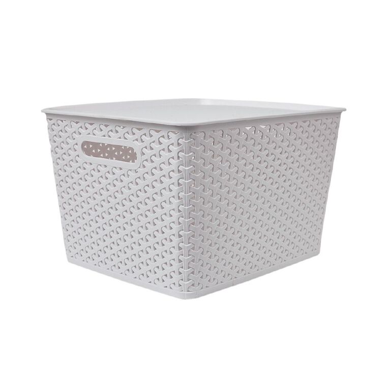 Living & Co Storage Tub White 18L, , hi-res