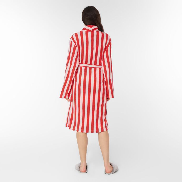 H&H Women's Terry Robe, Pink Light, hi-res