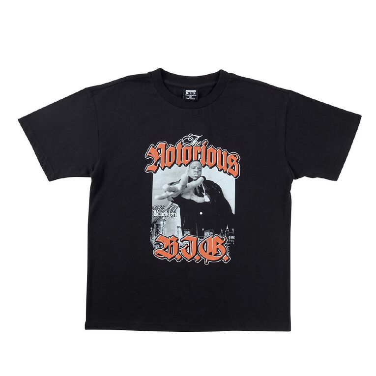 Notorious BIG Relaxed Short Sleeve Tee, Black, hi-res