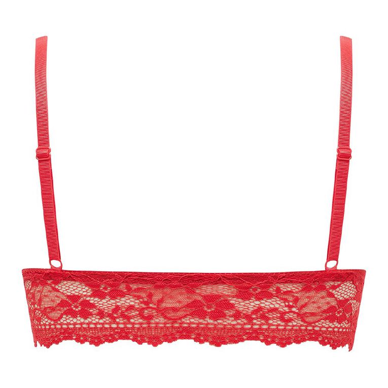 H&H Women's Missy Lace Bralette, Red Mid, hi-res