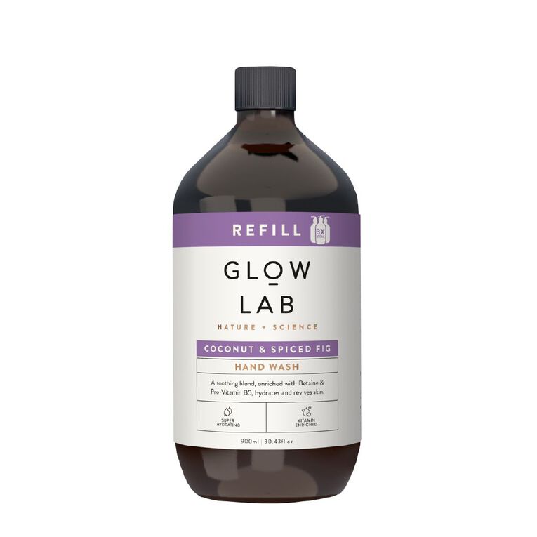 Glow Lab Refill Coconut and Spiced Fig Handwash 900ml, , hi-res