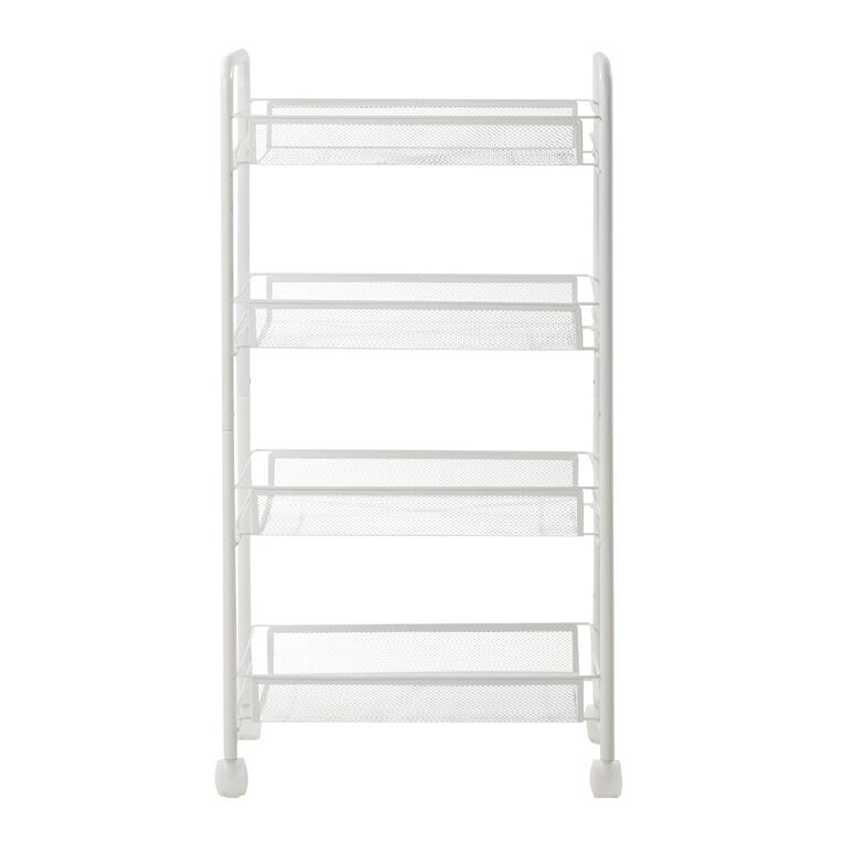 Living & Co Slim Metal 4 Tier Kitchen Trolley, , hi-res