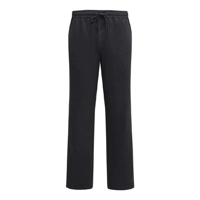 H&H Men's Elastic Waist Tapered Pants, Grey Dark, hi-res
