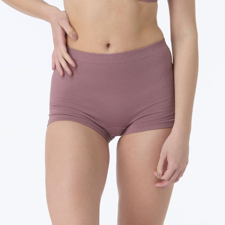 H&H Women's Waffle Shorties, Purple Dark, hi-res