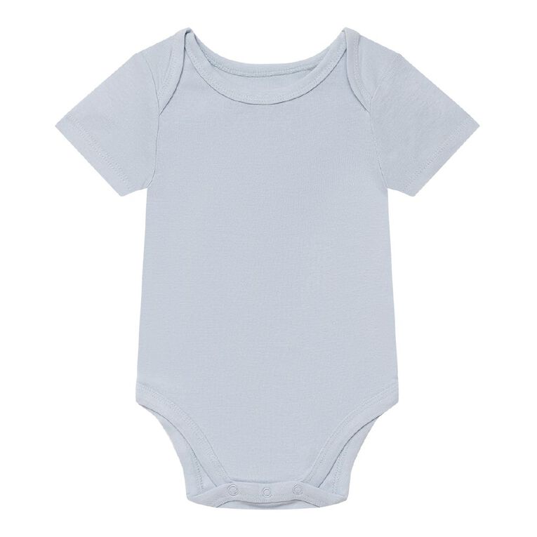 Young Original Babys' Short Sleeve Bodysuit, Blue Light, hi-res