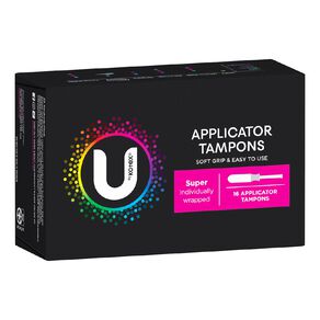U By Kotex Applicator Super Tampons 16s