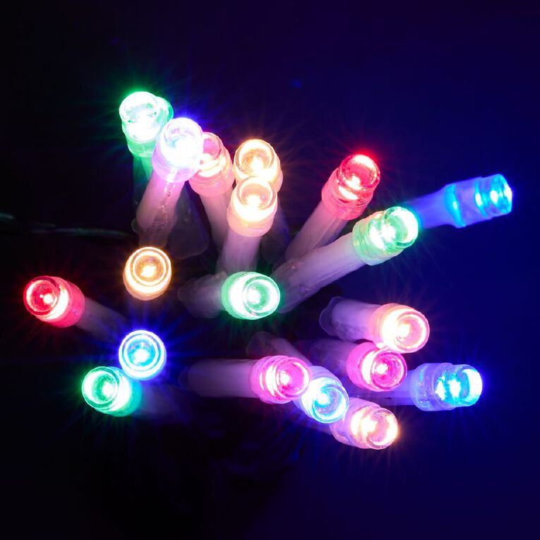 Value Battery String Lights Clear Wire Multi Colour 20 LED, , hi-res