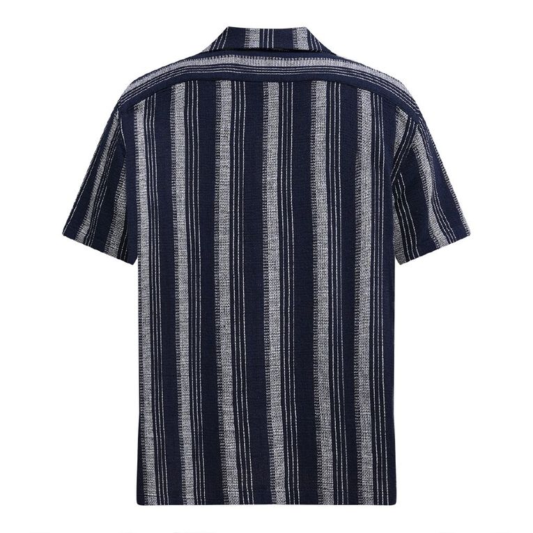 H&H Men's Textured Shirt, Navy, hi-res
